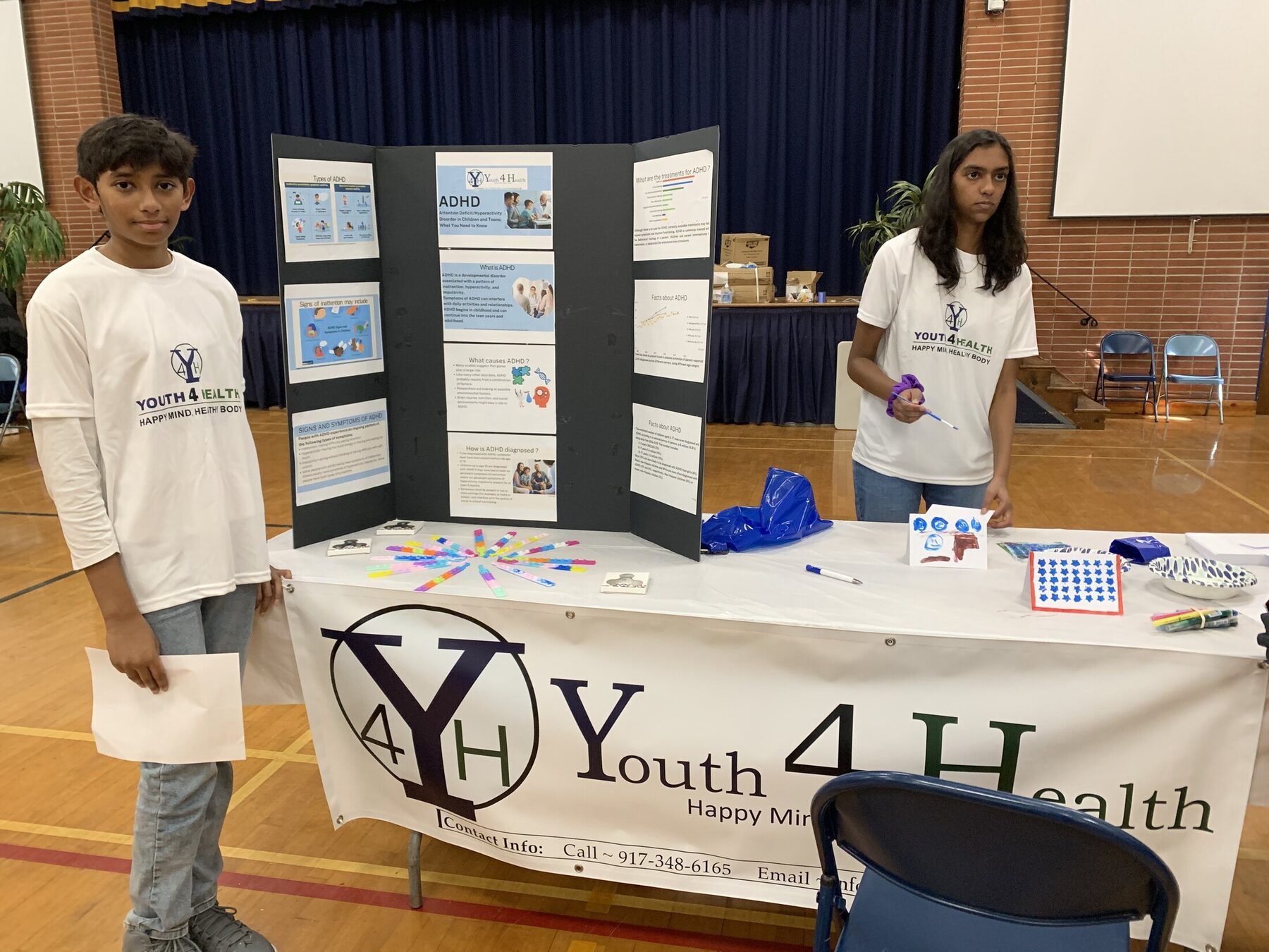 The Youth 4 Health NJ team presenting the ADHD activity