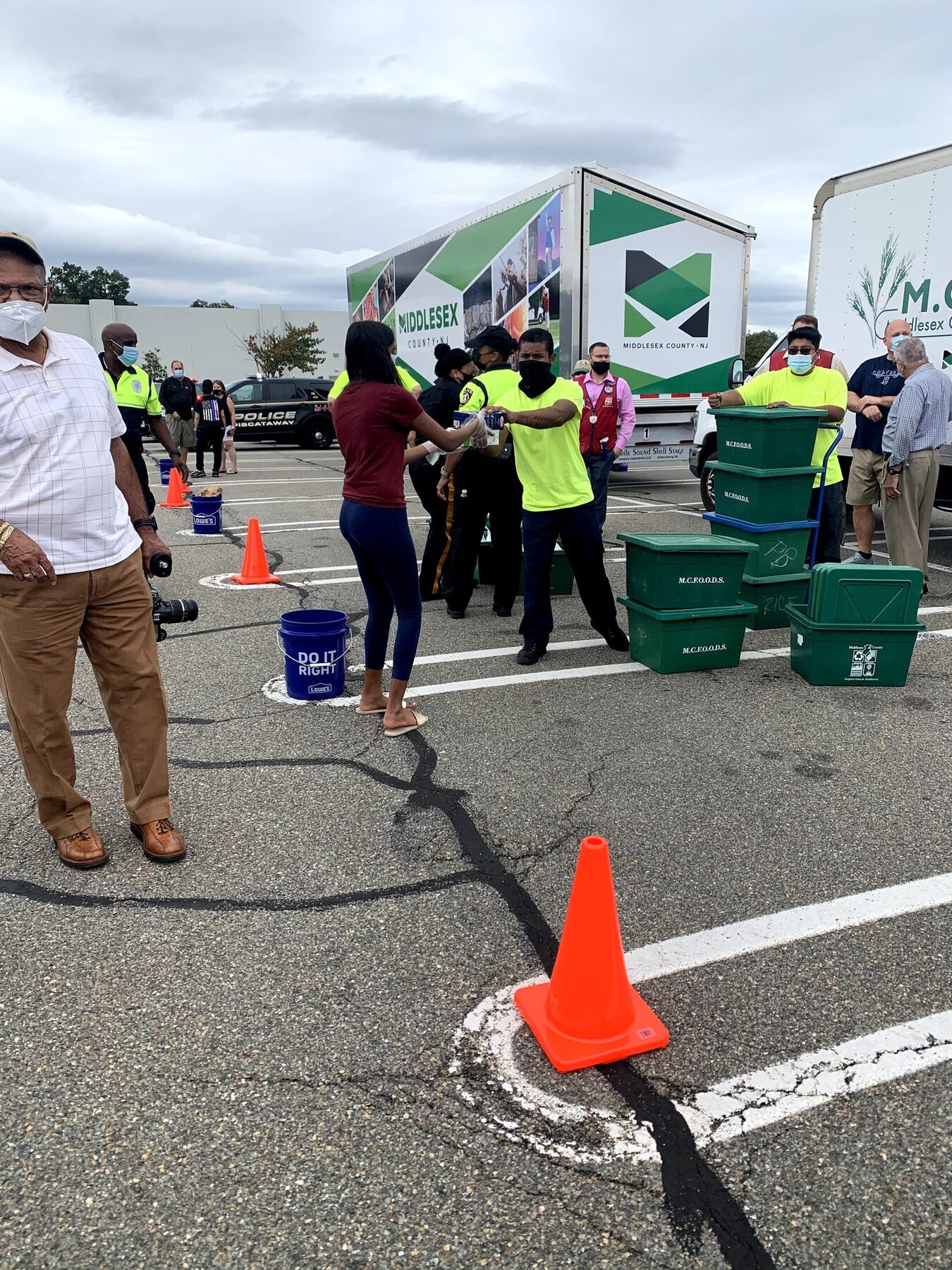 Assisting with food distribution during the pandemic